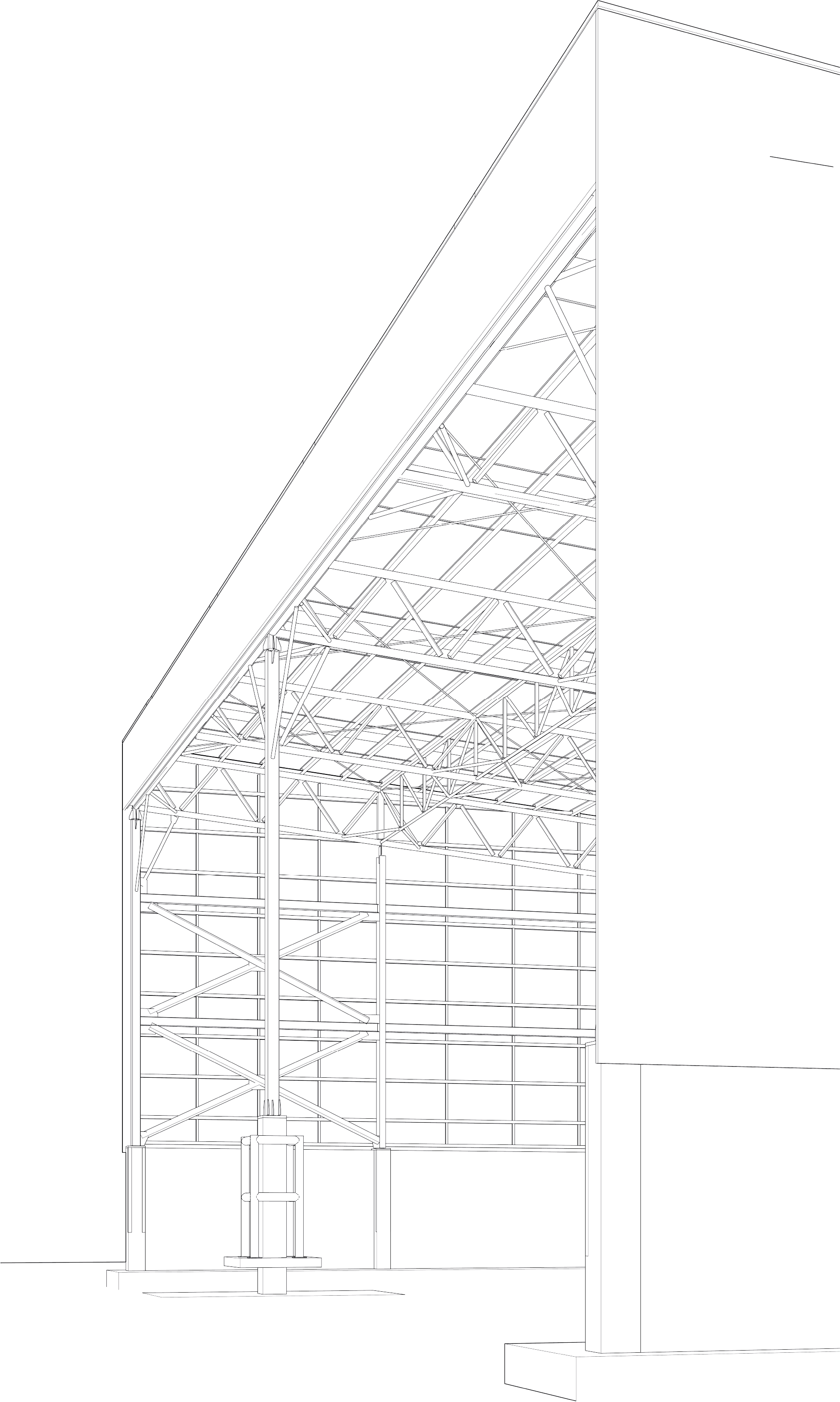 Plan technique d'une structure métallique conçue chez SKCMM