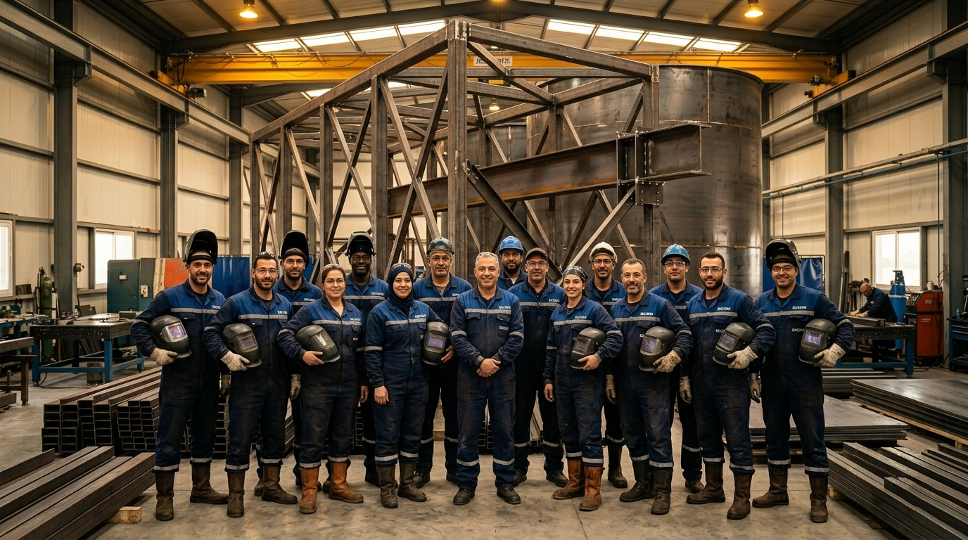 Équipe de spécialistes en fabrication métallique de SKCMM à Sfax