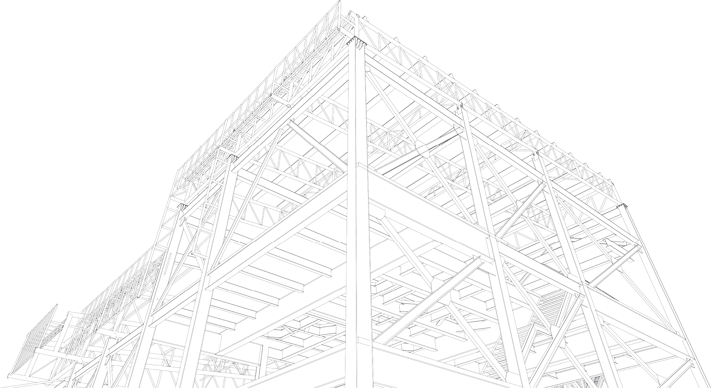 Plan technique d'une structure métallique conçue chez SKCMM